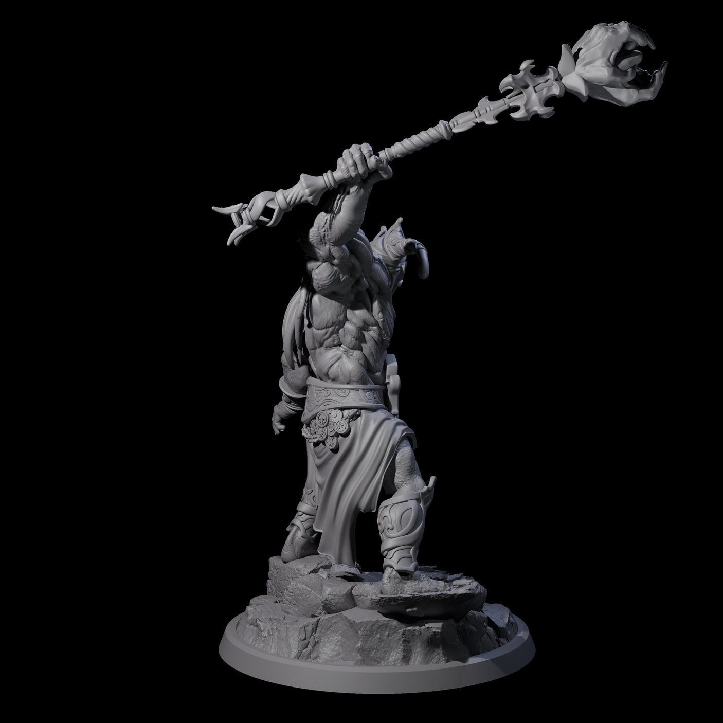 Four Sea Giant Sentinals Miniature for Dungeons and Dragons, Pathfinder or other TTRPGs