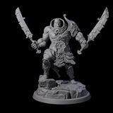 Four Sea Giant Sentinals Miniature for Dungeons and Dragons, Pathfinder or other TTRPGs
