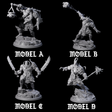 Four Sea Giant Sentinals Miniature for Dungeons and Dragons, Pathfinder or other TTRPGs
