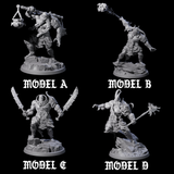 Four Sea Giant Sentinals Miniature for Dungeons and Dragons, Pathfinder or other TTRPGs