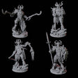 Four Seduced Bearded Devil Champions Miniature for Dungeons and Dragons, Pathfinder or other TTRPGs
