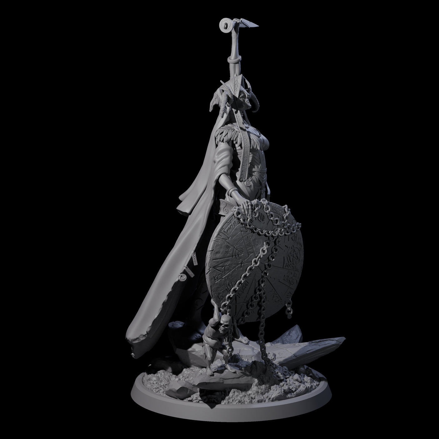 Four Serene Priestesses Of Death Miniature for Dungeons and Dragons, Pathfinder or other TTRPGs