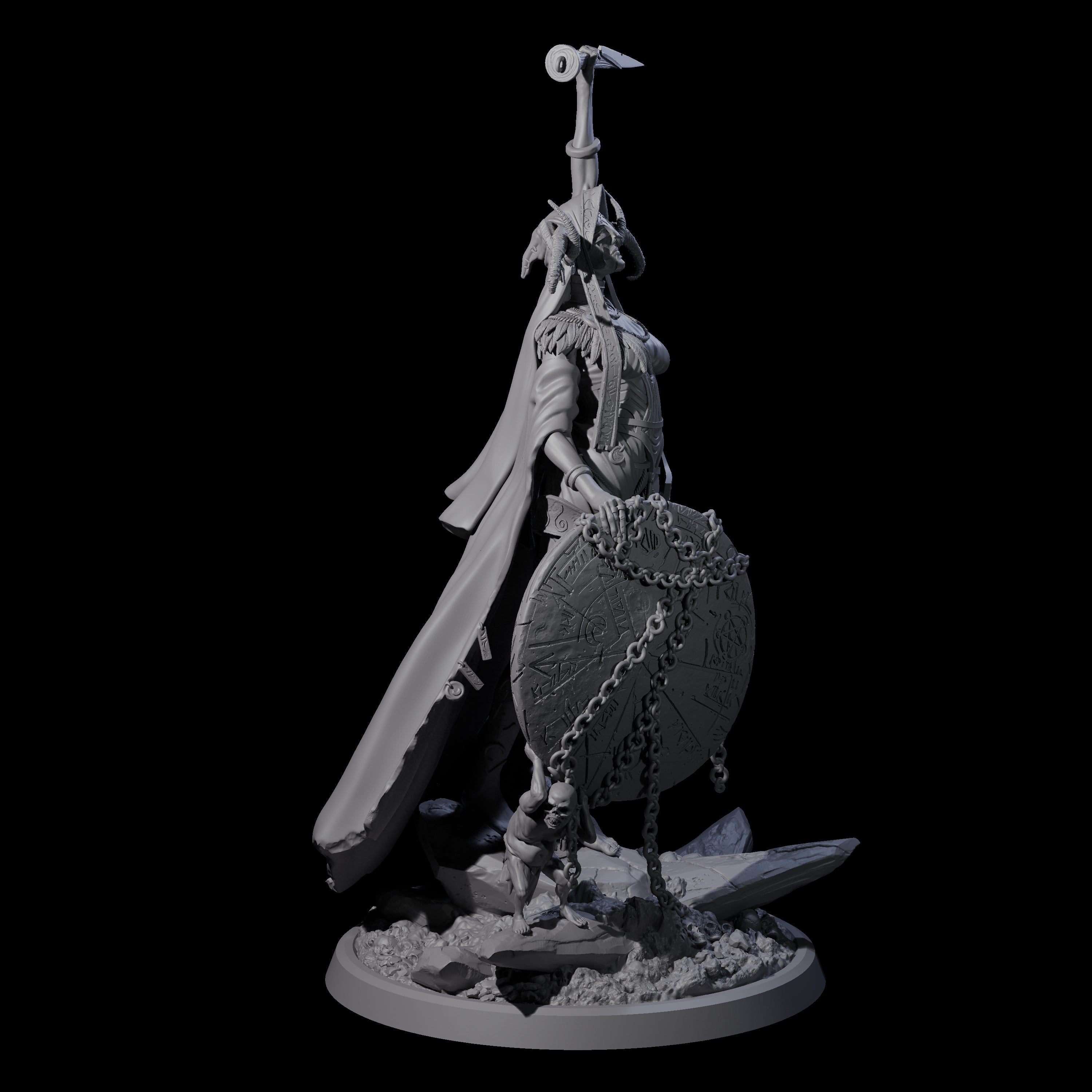 Four Serene Priestesses Of Death Miniature for Dungeons and Dragons, Pathfinder or other TTRPGs