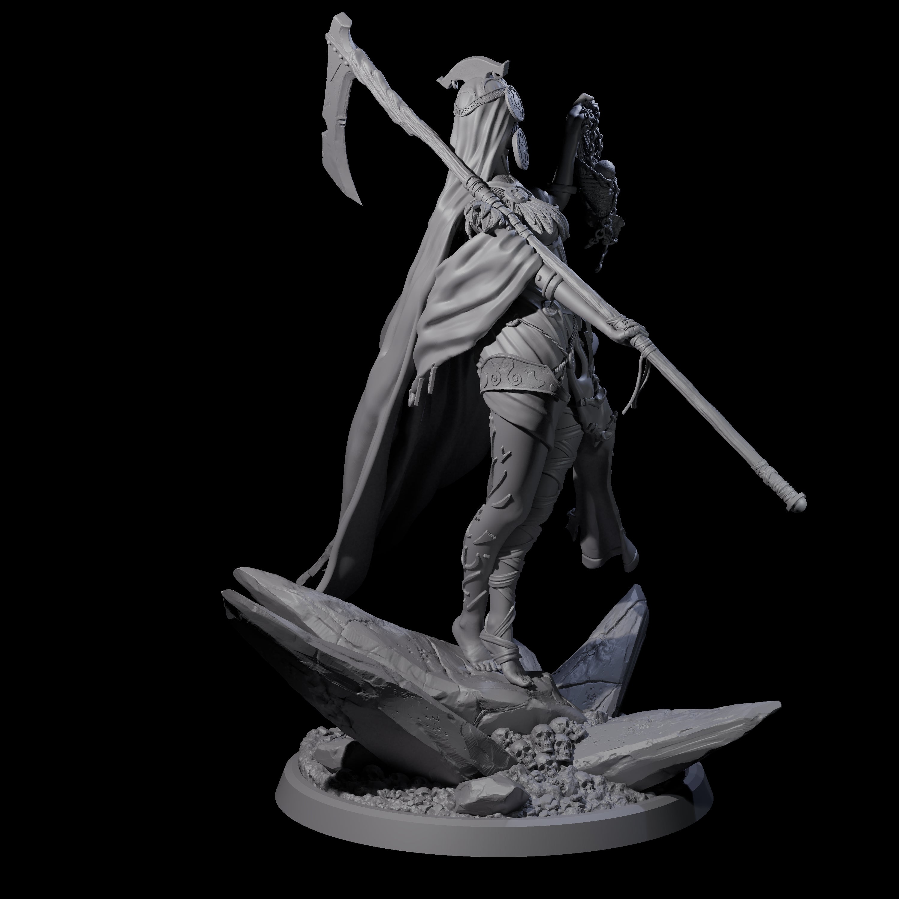 Four Serene Priestesses Of Death Miniature for Dungeons and Dragons, Pathfinder or other TTRPGs