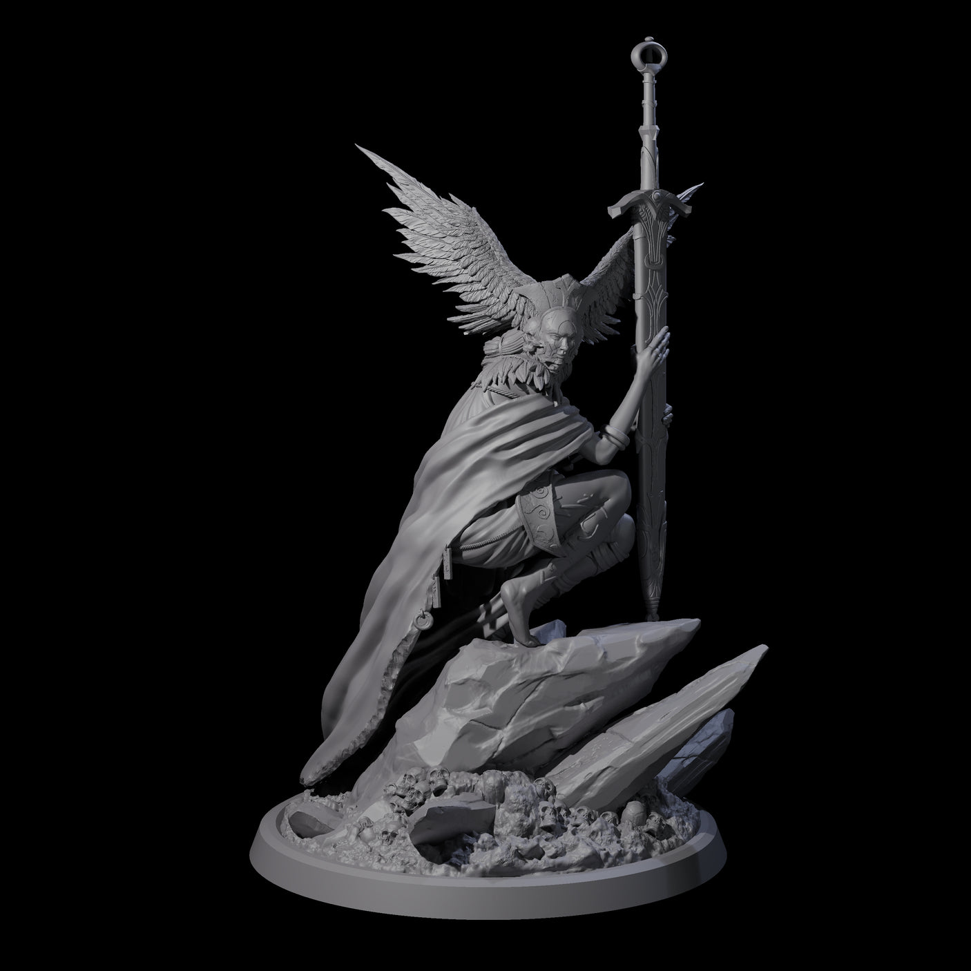 Four Serene Priestesses Of Death Miniature for Dungeons and Dragons, Pathfinder or other TTRPGs