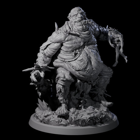 Four Sewn Together Ogre Bashers Miniature for Dungeons and Dragons, Pathfinder or other TTRPGs