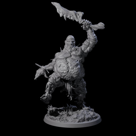 Four Sewn Together Ogre Bashers Miniature for Dungeons and Dragons, Pathfinder or other TTRPGs