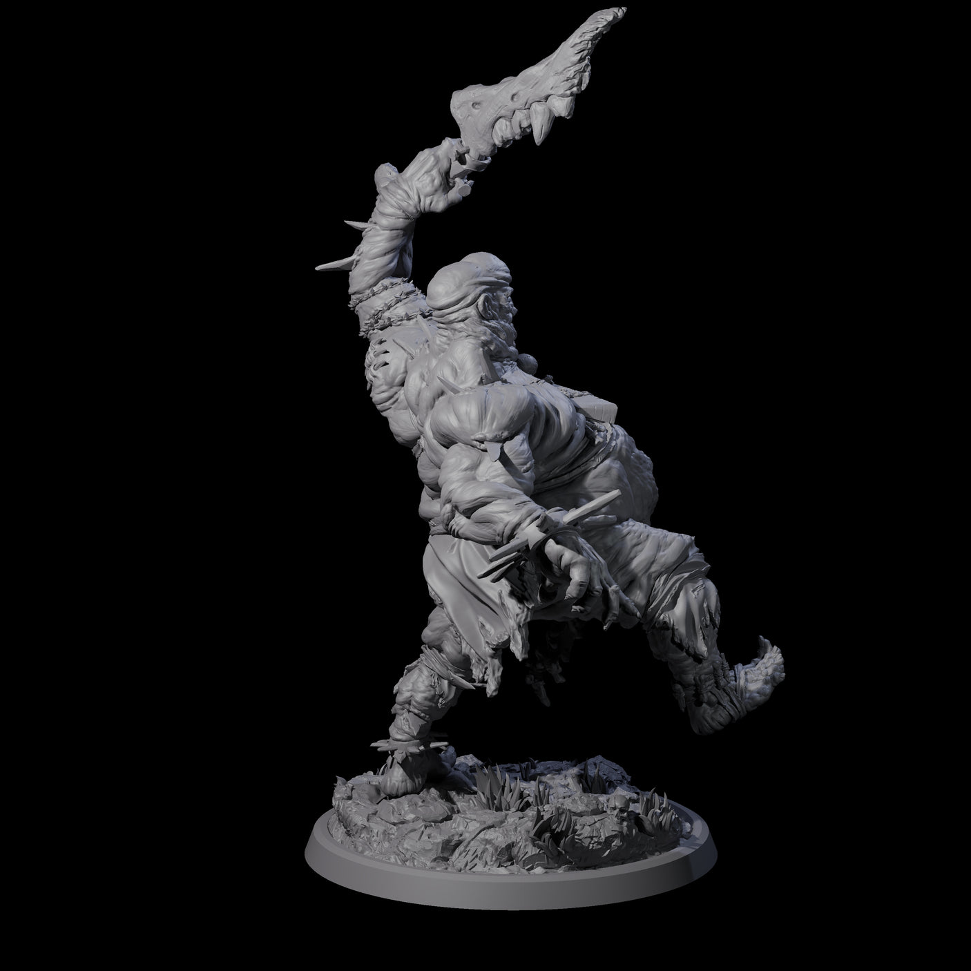 Four Sewn Together Ogre Bashers Miniature for Dungeons and Dragons, Pathfinder or other TTRPGs