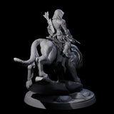 Four Shadowy Assassin Sisters riding Panthers Miniature for Dungeons and Dragons, Pathfinder or other TTRPGs