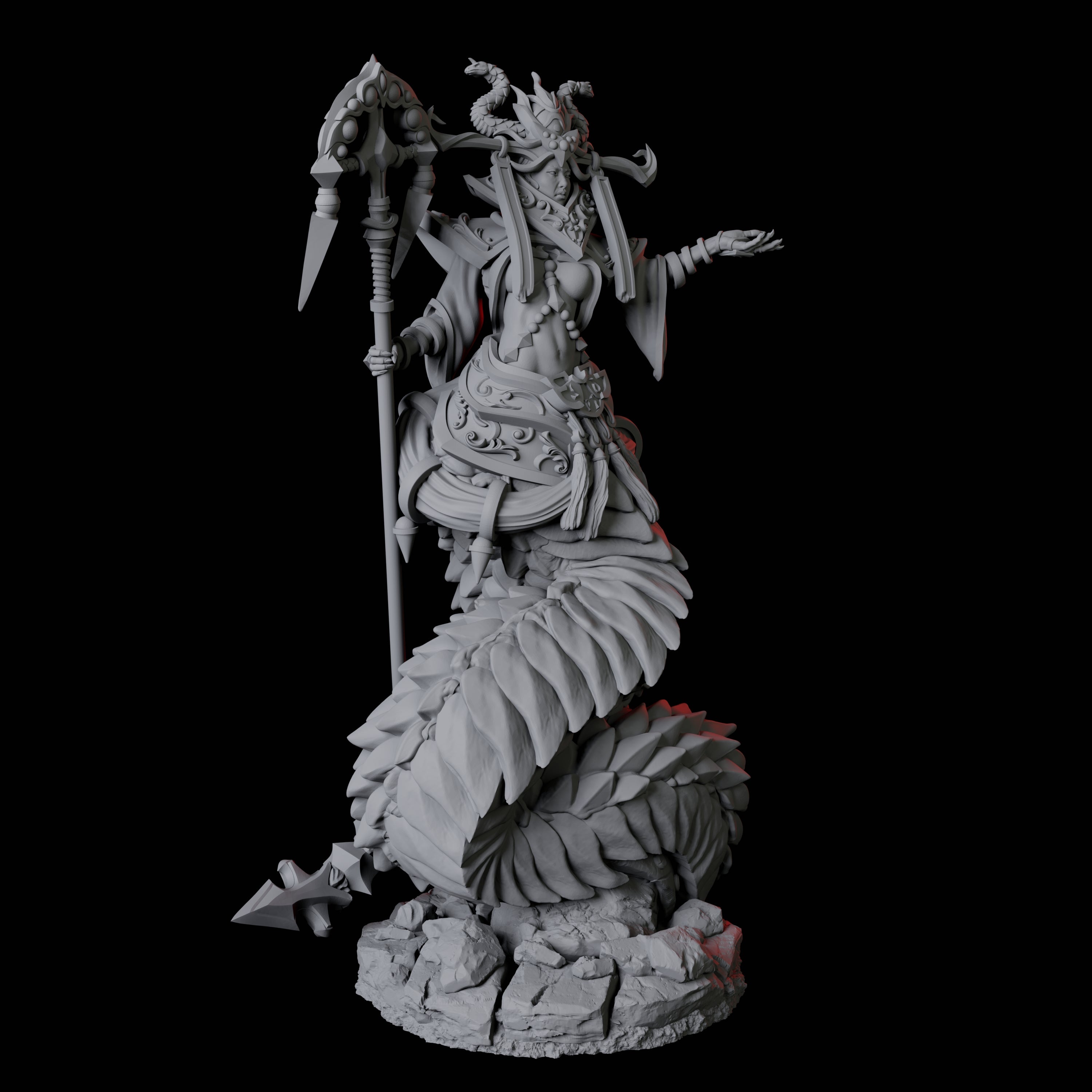 Four Shape-Shifting Yuan-Ti Abominations Miniature for Dungeons and Dragons, Pathfinder or other TTRPGs