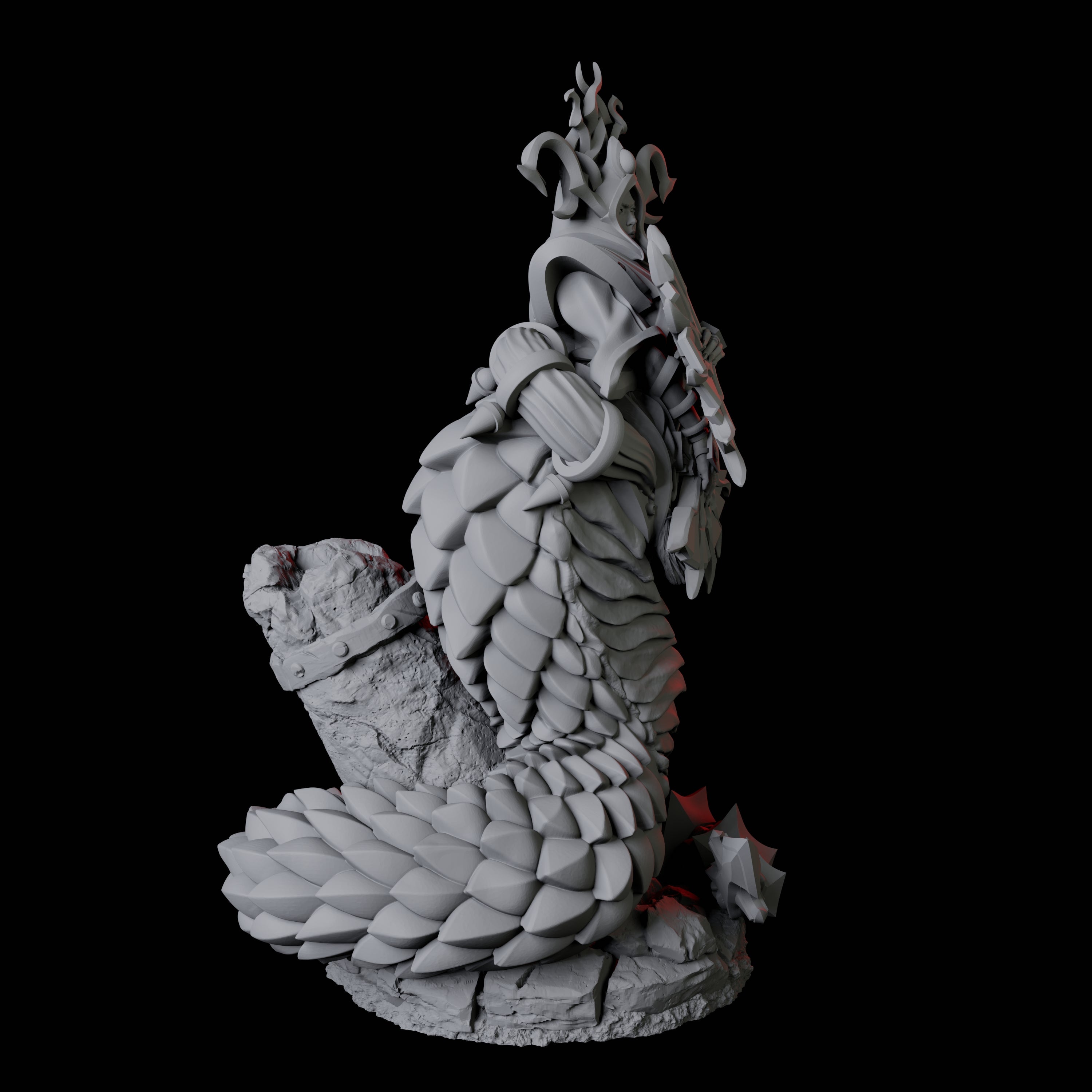 Four Shape-Shifting Yuan-Ti Abominations Miniature for Dungeons and Dragons, Pathfinder or other TTRPGs