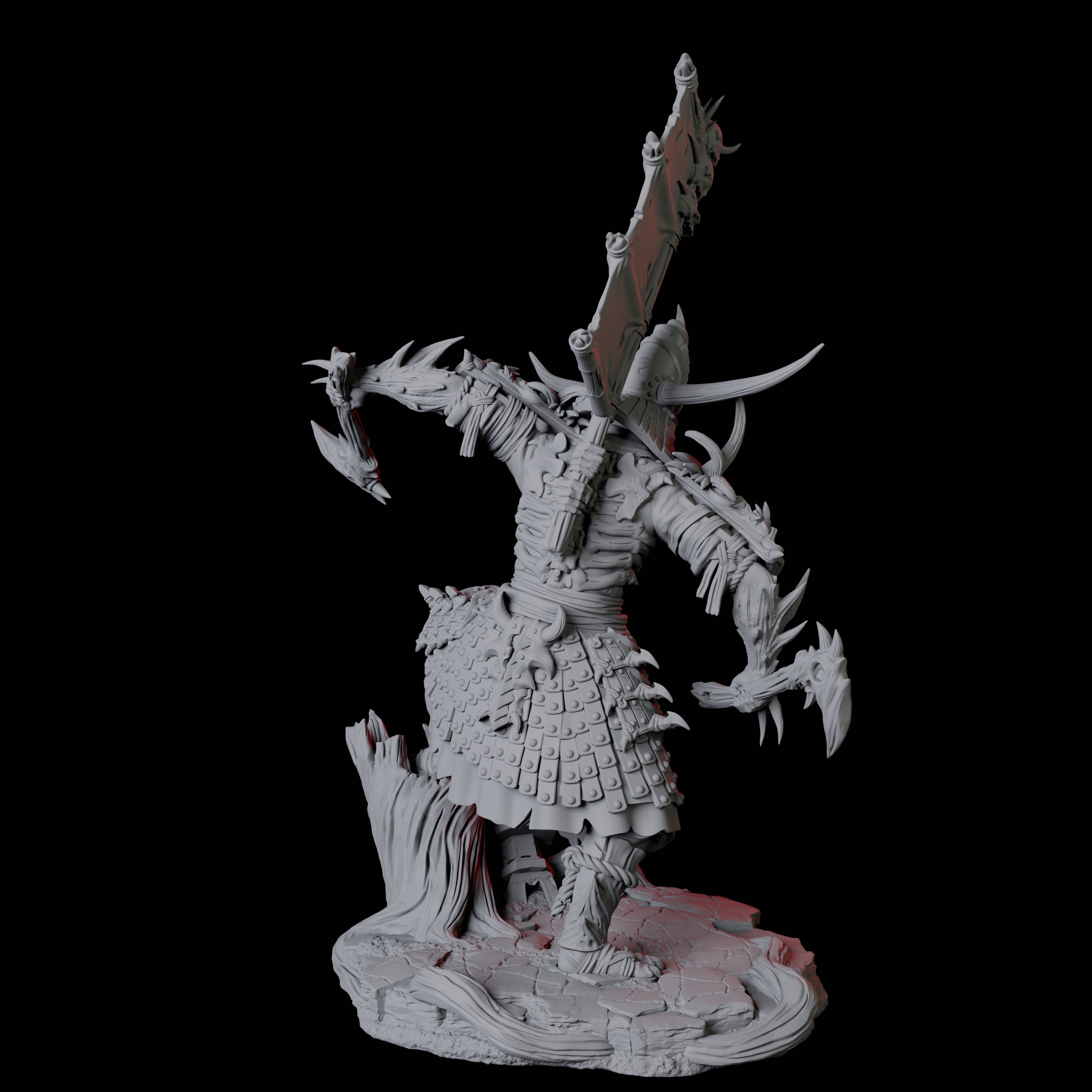 Four Skeletal Undead Samurai Miniature for Dungeons and Dragons, Pathfinder or other TTRPGs