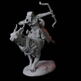 Four Skeletons riding large sphinx cats Miniature for Dungeons and Dragons, Pathfinder or other TTRPGs