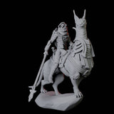 Four Skeletons riding large sphinx cats Miniature for Dungeons and Dragons, Pathfinder or other TTRPGs