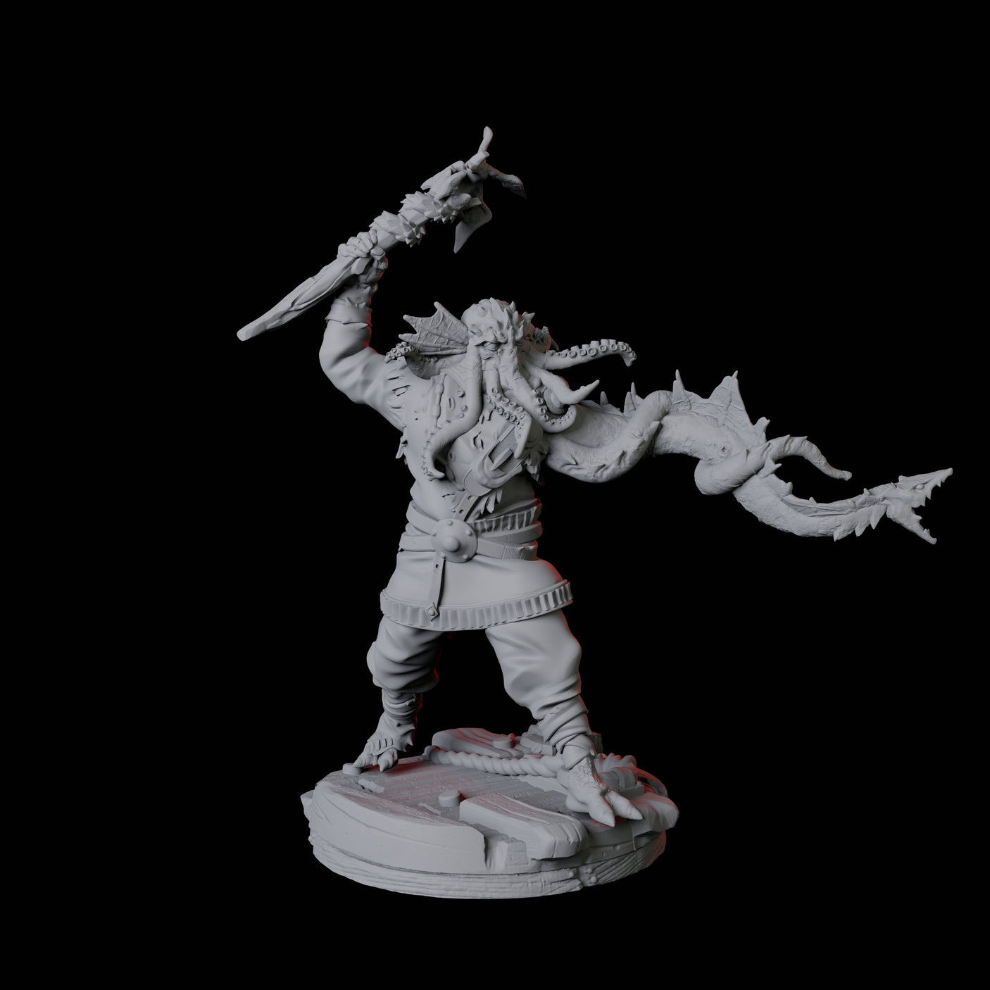 Four Sky Kraken Acolytes Miniature for Dungeons and Dragons, Pathfinder or other TTRPGs