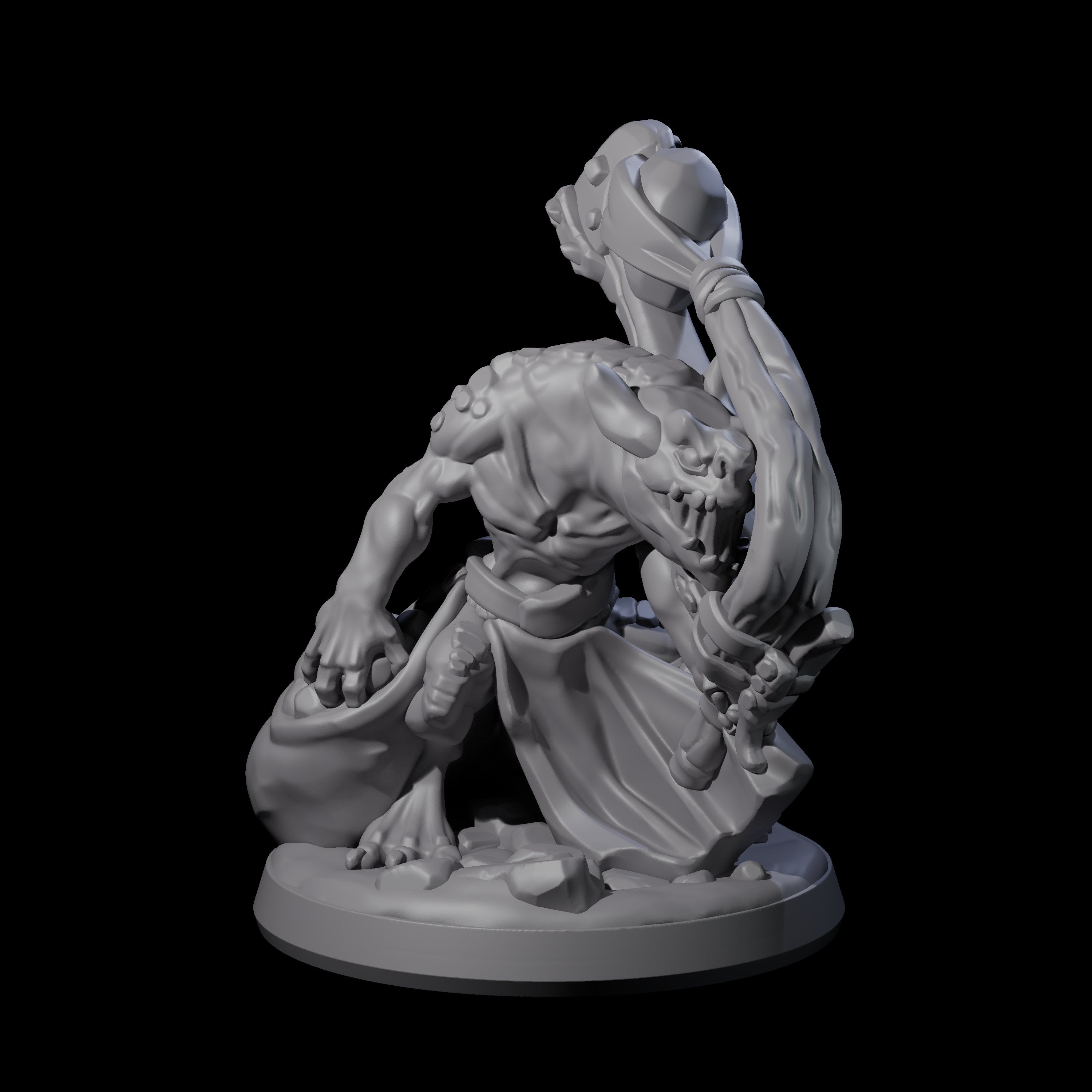 Four Slimy Creeping Kobolds Miniature for Dungeons and Dragons, Pathfinder or other TTRPGs