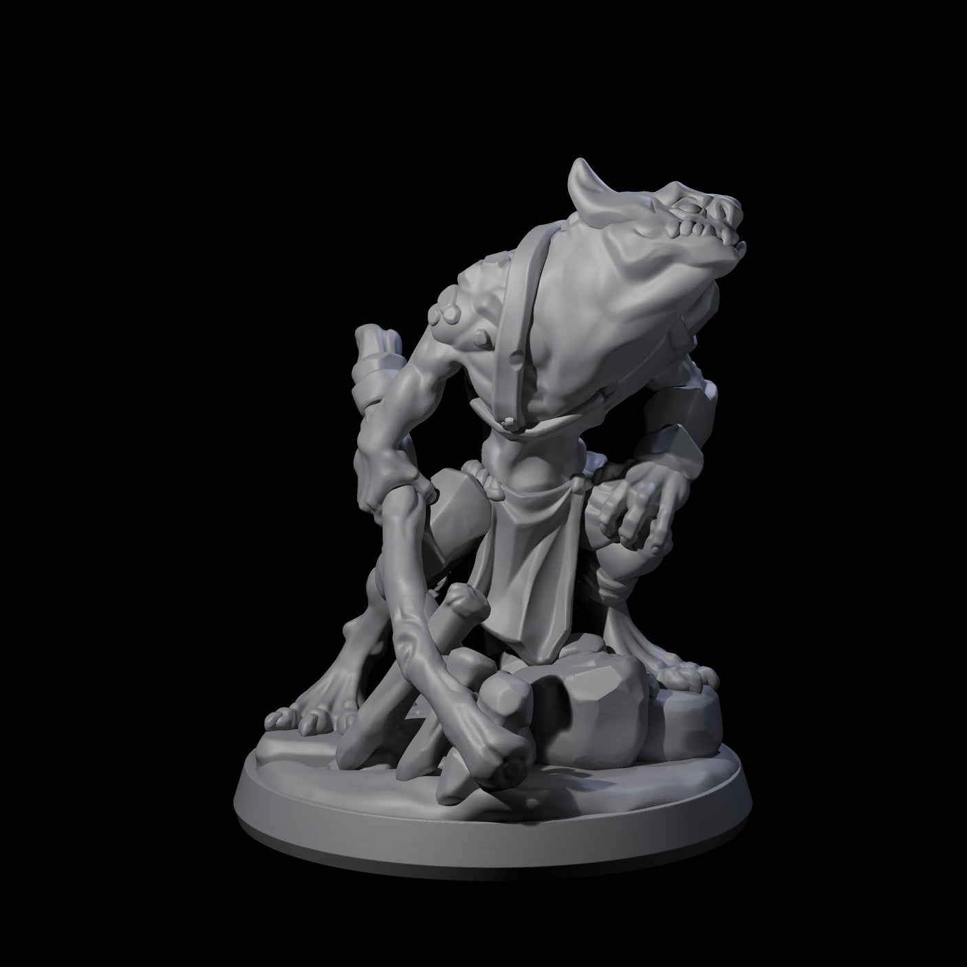Four Slimy Creeping Kobolds Miniature for Dungeons and Dragons, Pathfinder or other TTRPGs