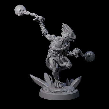 Four Slimy Troglodyte Cultists Miniature for Dungeons and Dragons, Pathfinder or other TTRPGs