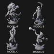 Four Slimy Troglodyte Cultists Miniature for Dungeons and Dragons, Pathfinder or other TTRPGs