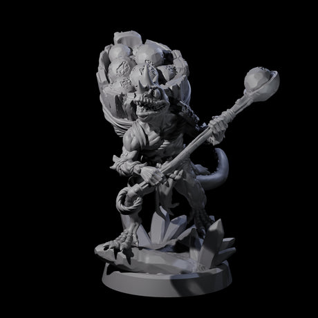 Four Slimy Troglodyte Cultists Miniature for Dungeons and Dragons, Pathfinder or other TTRPGs