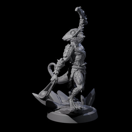 Four Slimy Troglodyte Cultists Miniature for Dungeons and Dragons, Pathfinder or other TTRPGs