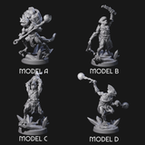 Four Slimy Troglodyte Cultists Miniature for Dungeons and Dragons, Pathfinder or other TTRPGs
