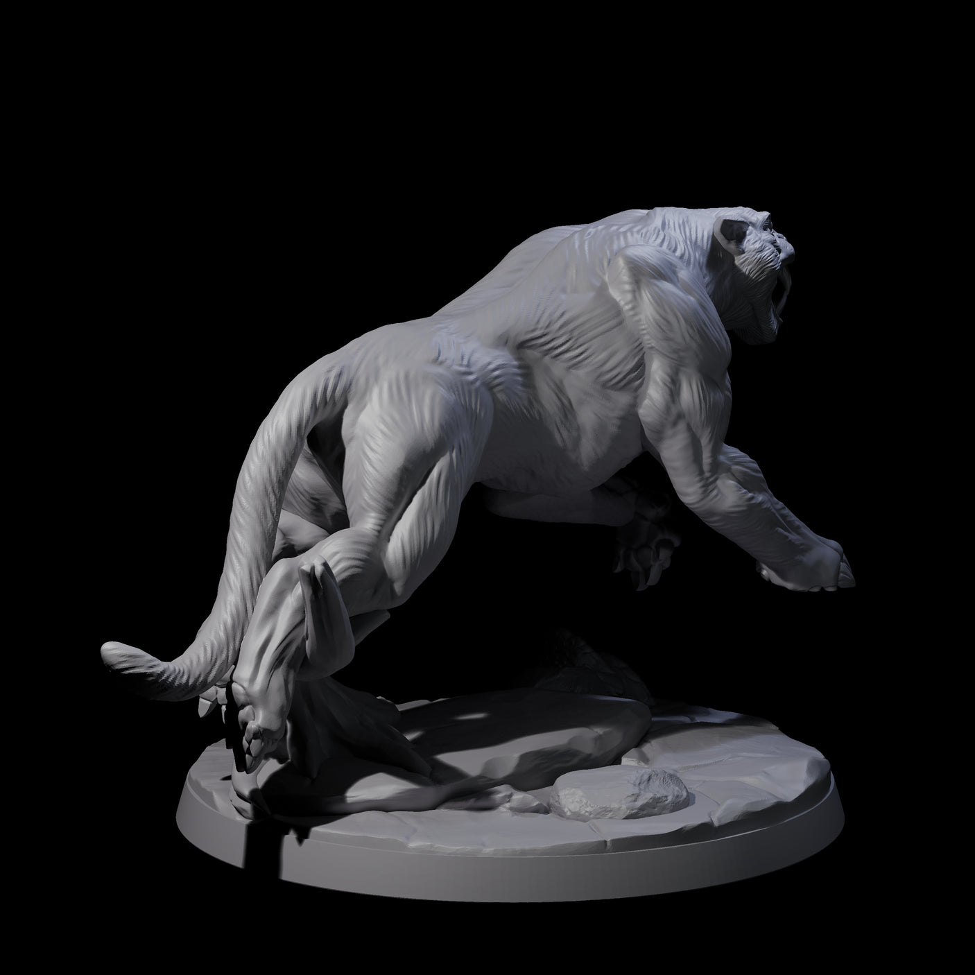 Four Slinking Panthers Miniature for Dungeons and Dragons, Pathfinder or other TTRPGs