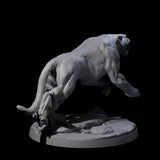 Four Slinking Panthers Miniature for Dungeons and Dragons, Pathfinder or other TTRPGs