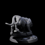 Four Slinking Panthers Miniature for Dungeons and Dragons, Pathfinder or other TTRPGs