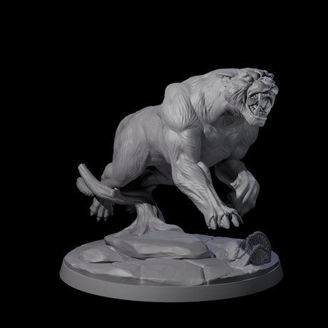 Four Slinking Panthers Miniature for Dungeons and Dragons, Pathfinder or other TTRPGs