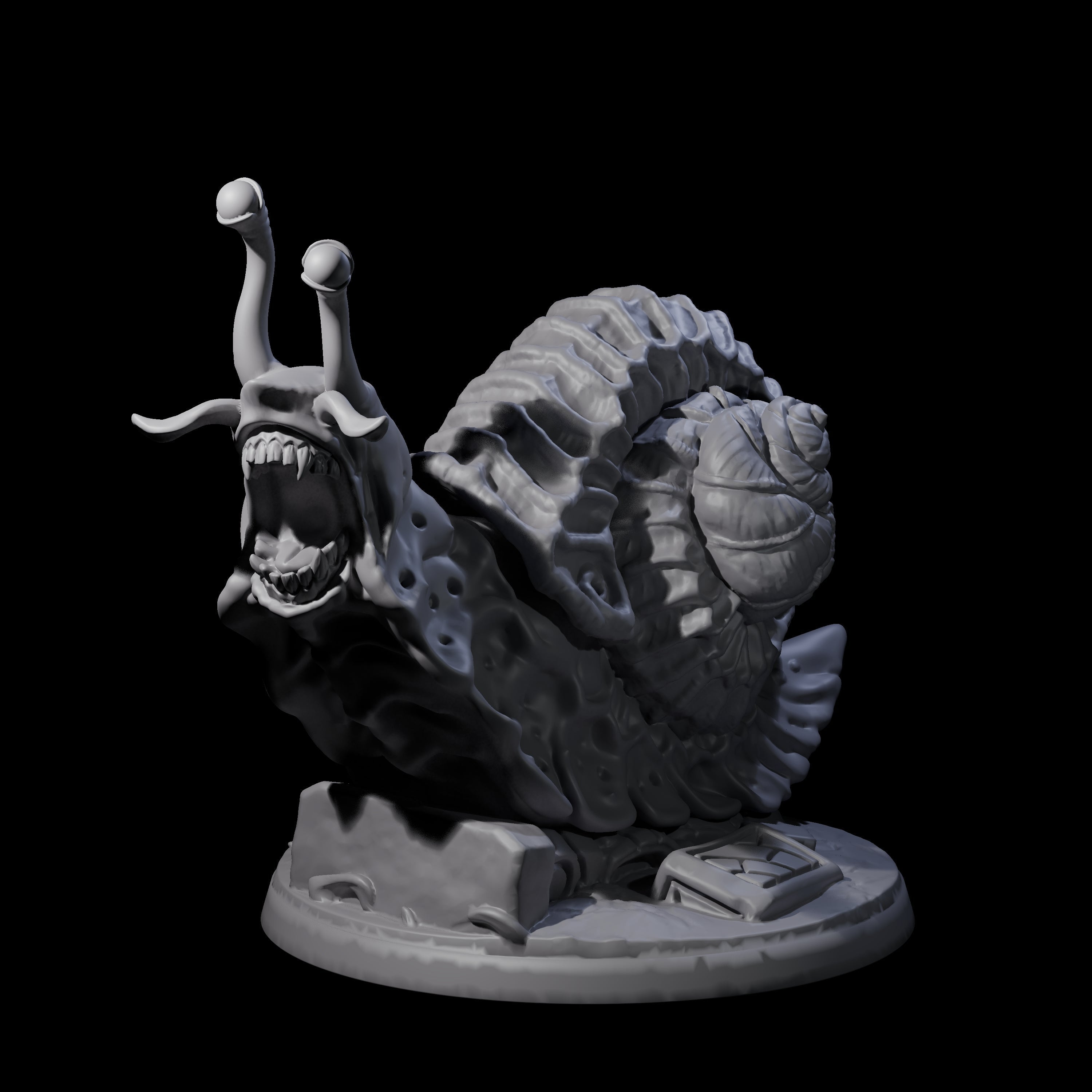 Four Sluggish Giant Snails Miniature for Dungeons and Dragons, Pathfinder or other TTRPGs