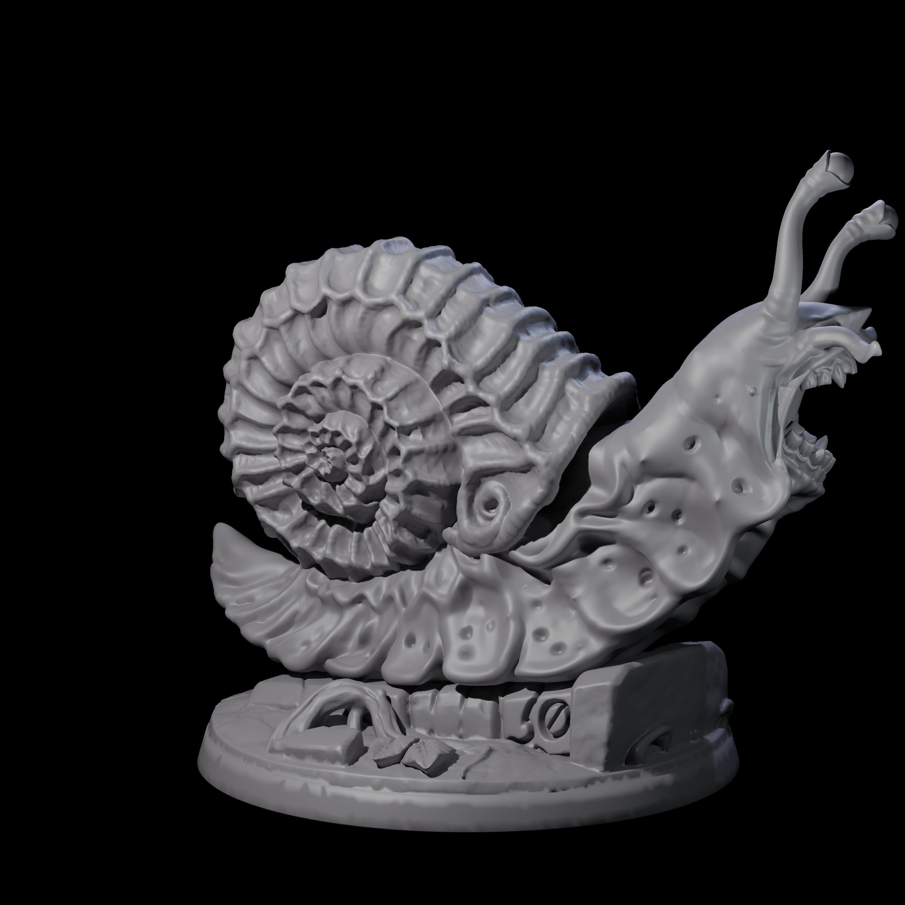 Four Sluggish Giant Snails Miniature for Dungeons and Dragons, Pathfinder or other TTRPGs