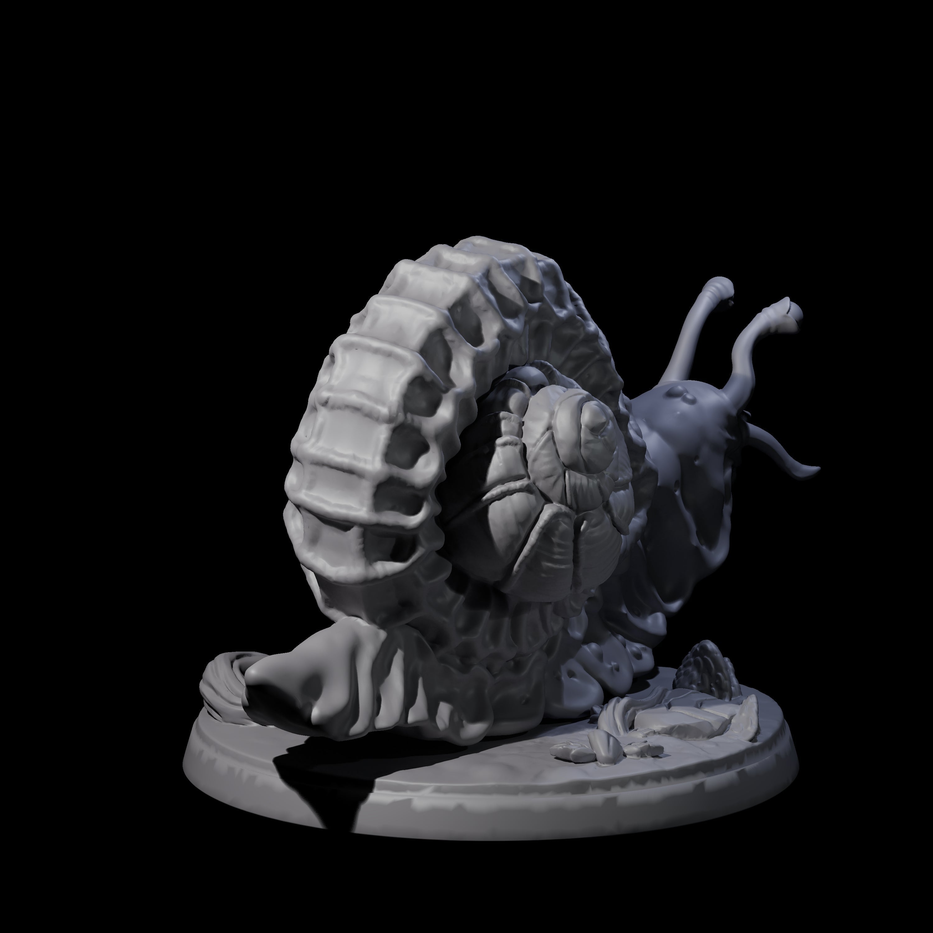 Four Sluggish Giant Snails Miniature for Dungeons and Dragons, Pathfinder or other TTRPGs