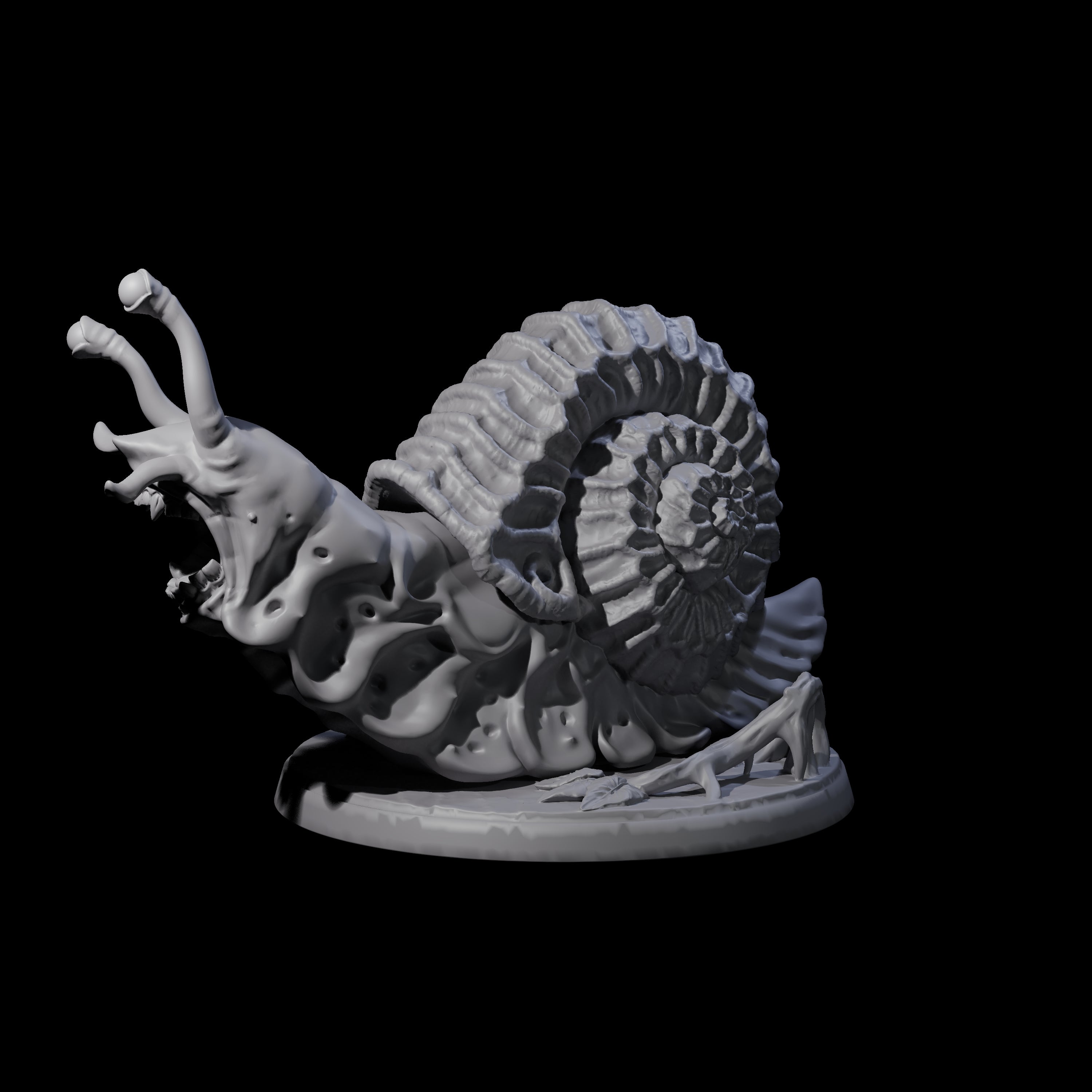 Four Sluggish Giant Snails Miniature for Dungeons and Dragons, Pathfinder or other TTRPGs