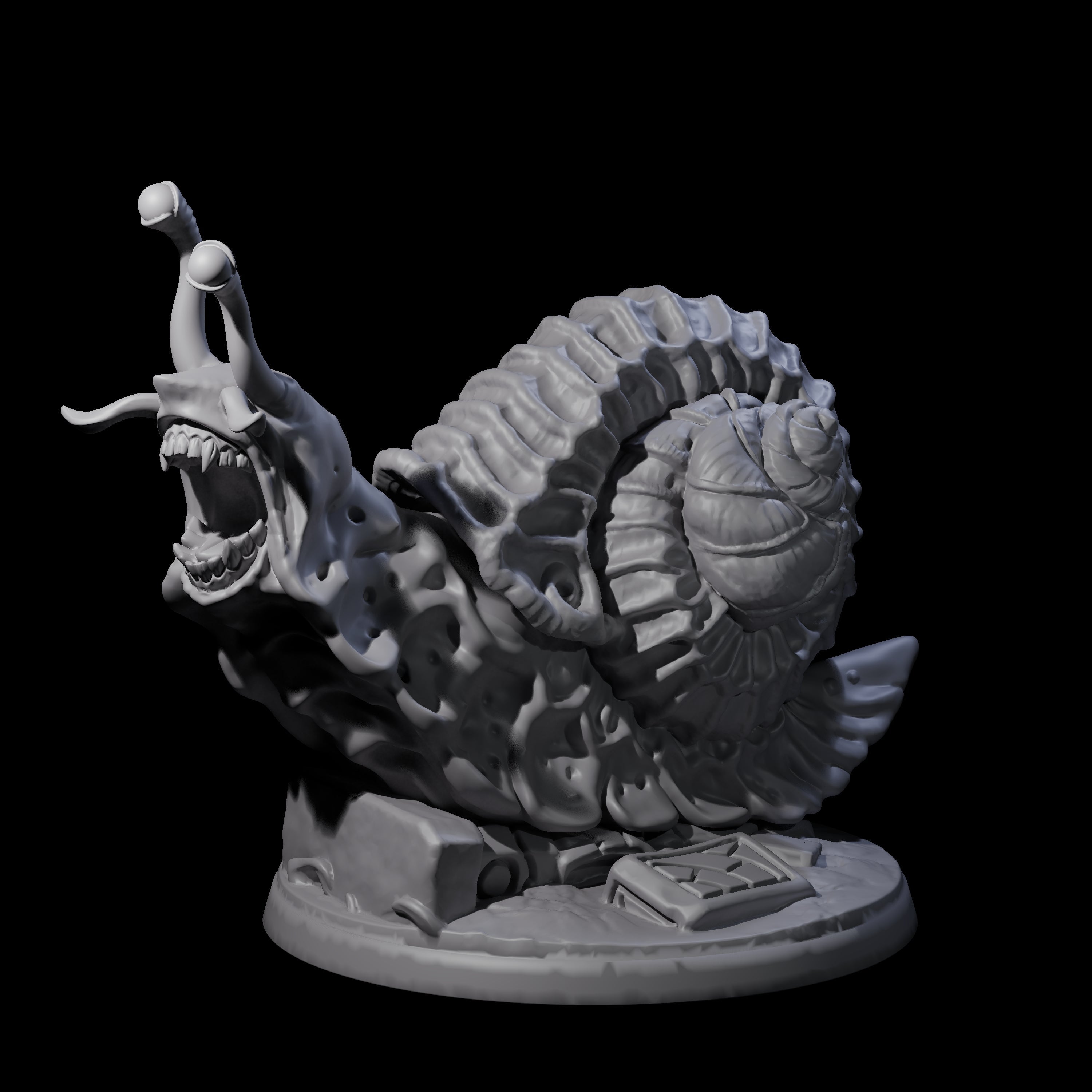 Four Sluggish Giant Snails Miniature for Dungeons and Dragons, Pathfinder or other TTRPGs