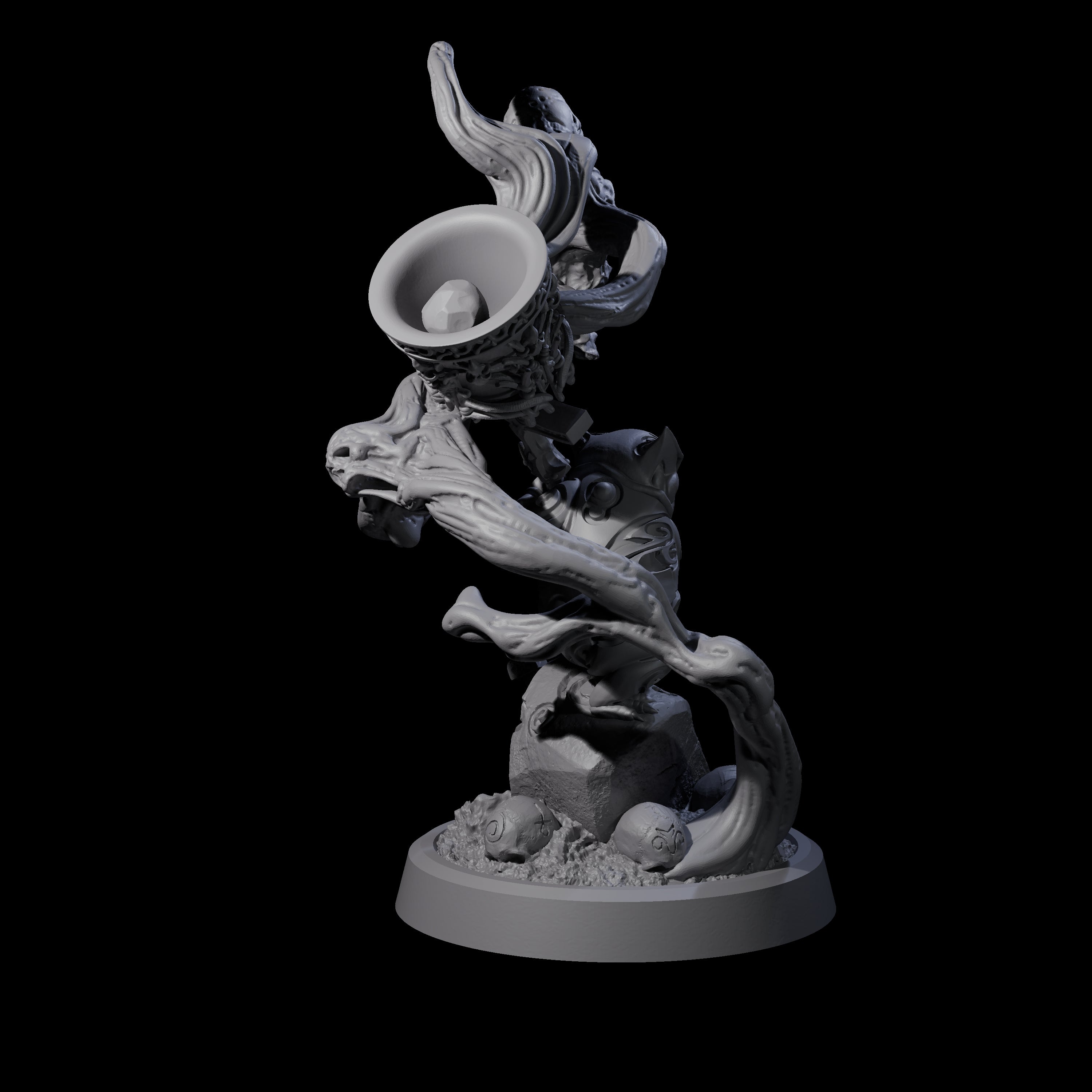 Four Small Owl-like Kenku Shamans Miniature for Dungeons and Dragons, Pathfinder or other TTRPGs