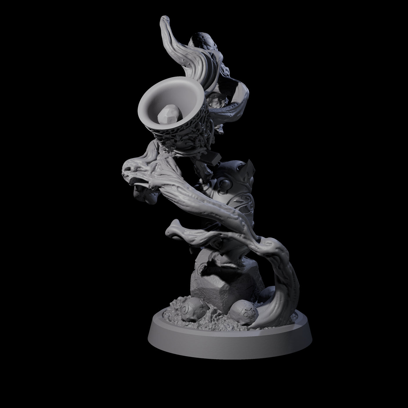 Four Small Owl-like Kenku Shamans Miniature for Dungeons and Dragons, Pathfinder or other TTRPGs