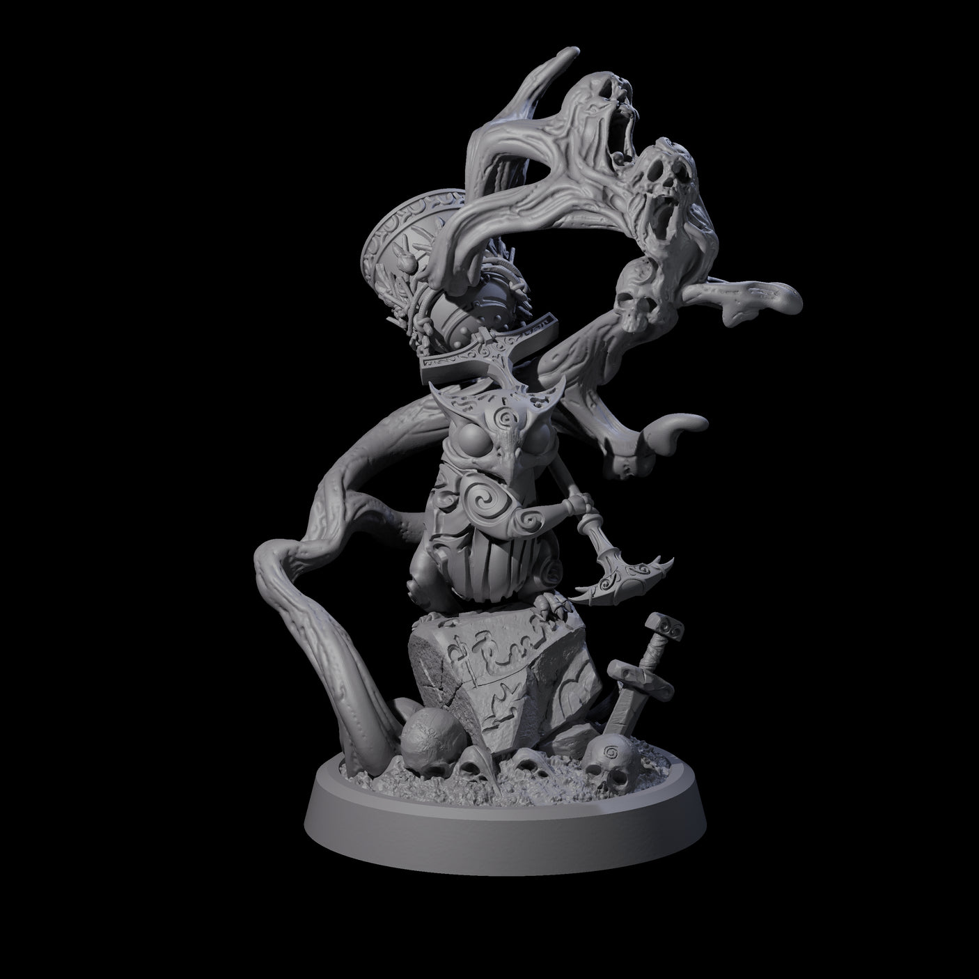 Four Small Owl-like Kenku Shamans Miniature for Dungeons and Dragons, Pathfinder or other TTRPGs