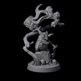 Four Small Owl-like Kenku Shamans Miniature for Dungeons and Dragons, Pathfinder or other TTRPGs