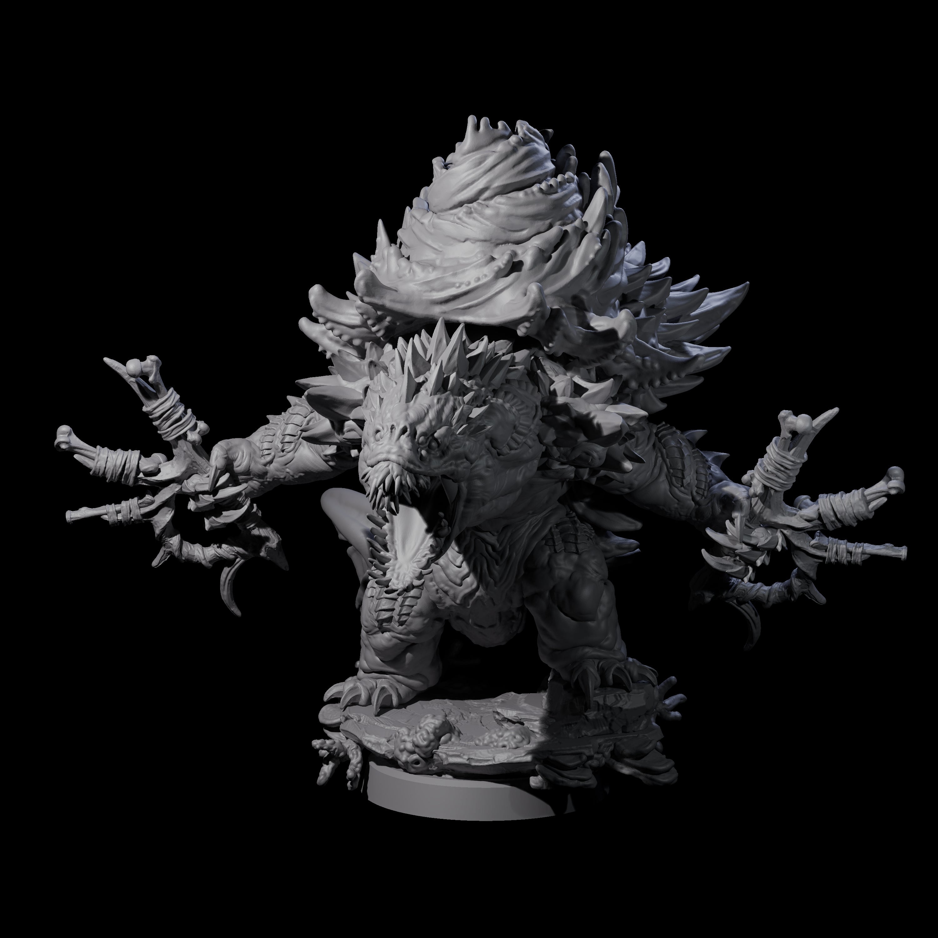 Four Smashing Zaratan Berserkers Miniature for Dungeons and Dragons, Pathfinder or other TTRPGs