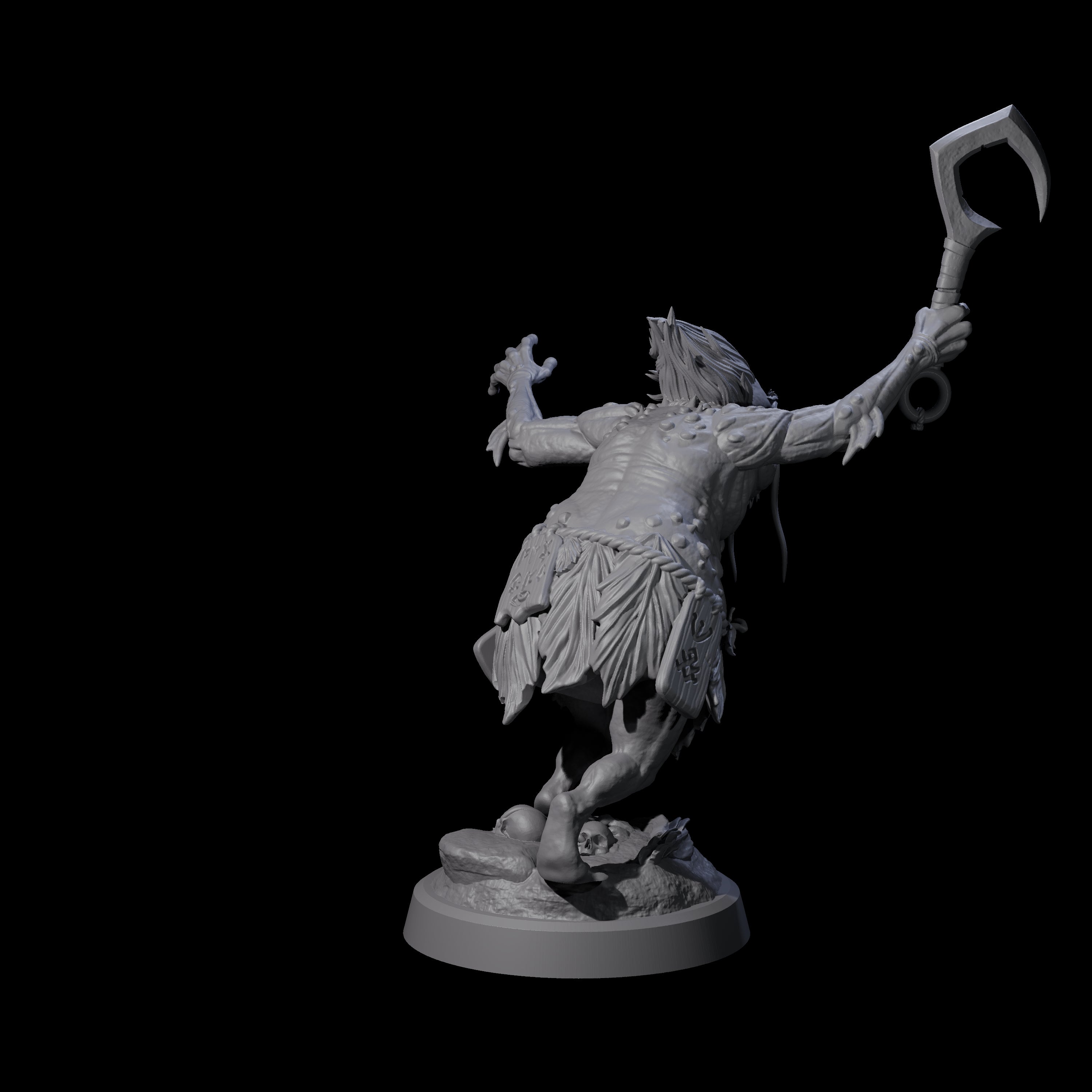 Four Smelly Kua-Toa Mystics Miniature for Dungeons and Dragons, Pathfinder or other TTRPGs