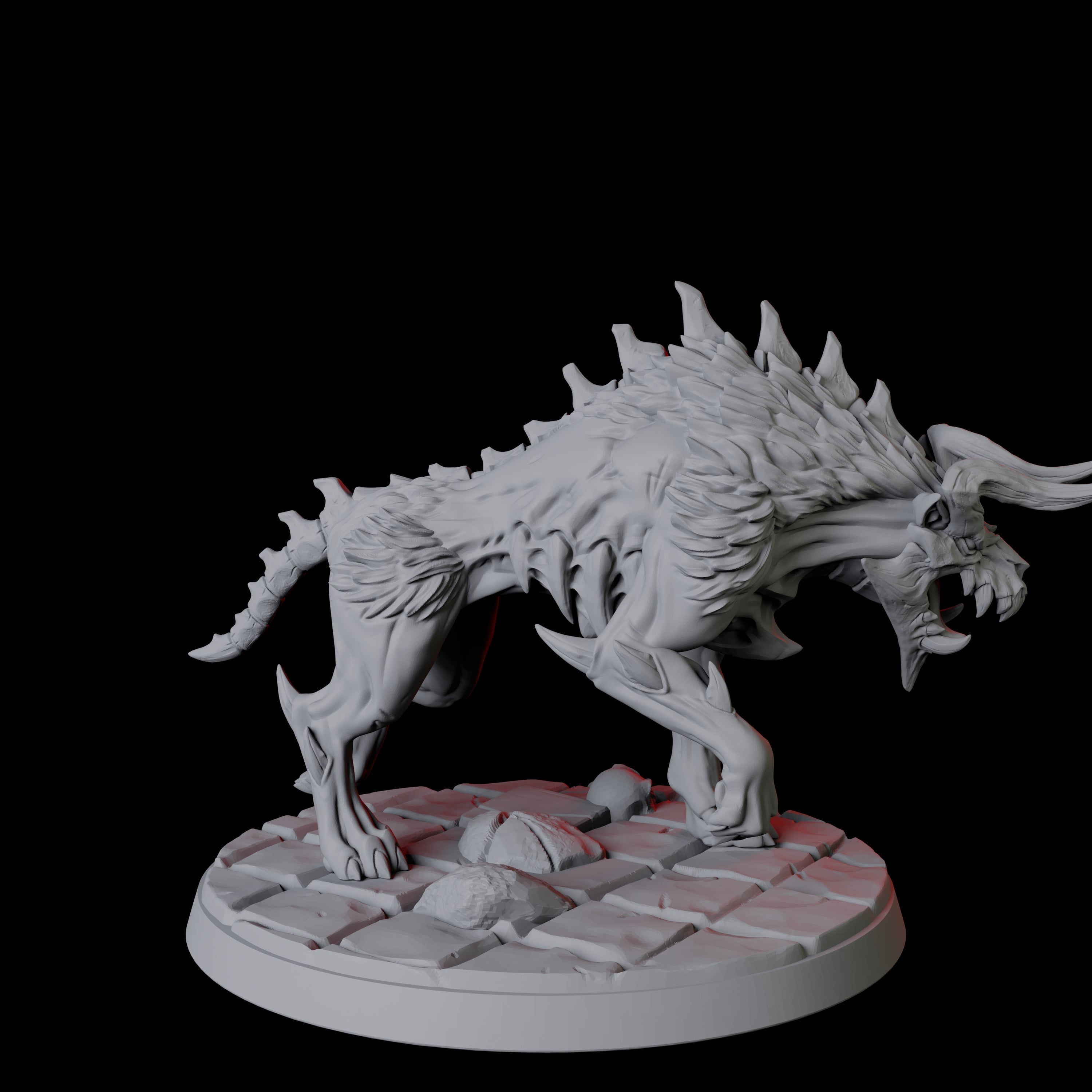 Four Smoking Hell Hounds Miniature for Dungeons and Dragons, Pathfinder or other TTRPGs