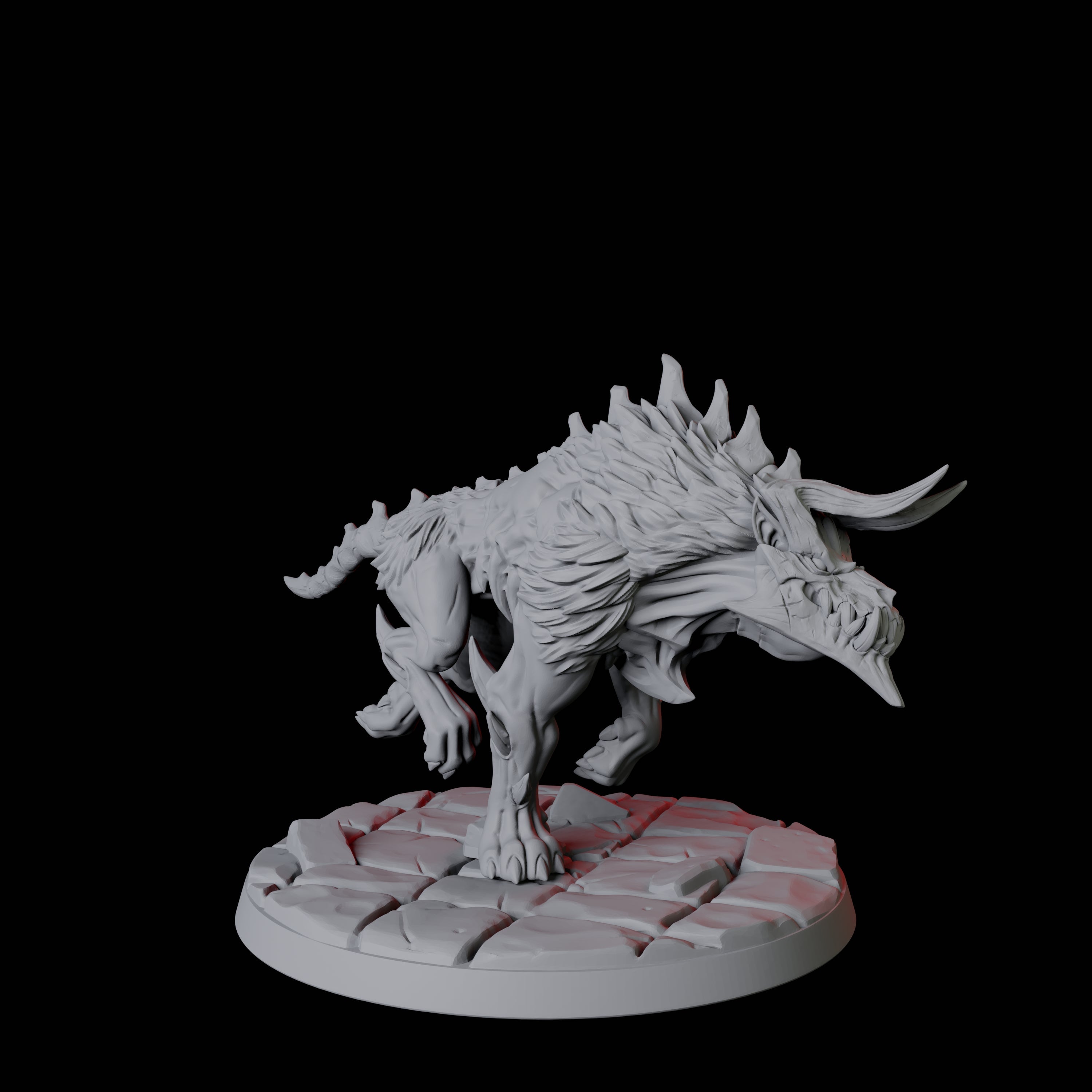 Four Smoking Hell Hounds Miniature for Dungeons and Dragons, Pathfinder or other TTRPGs