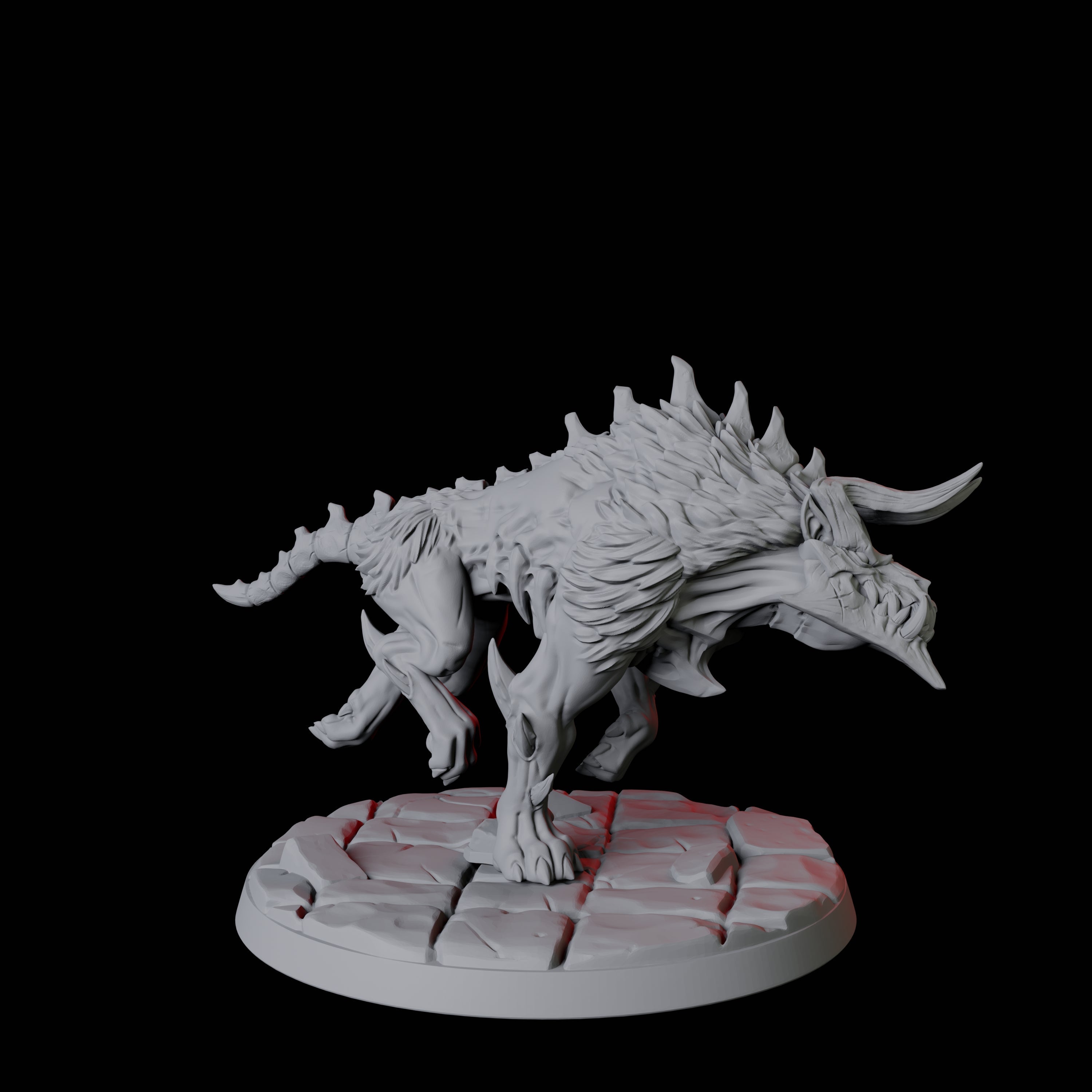 Four Smoking Hell Hounds Miniature for Dungeons and Dragons, Pathfinder or other TTRPGs