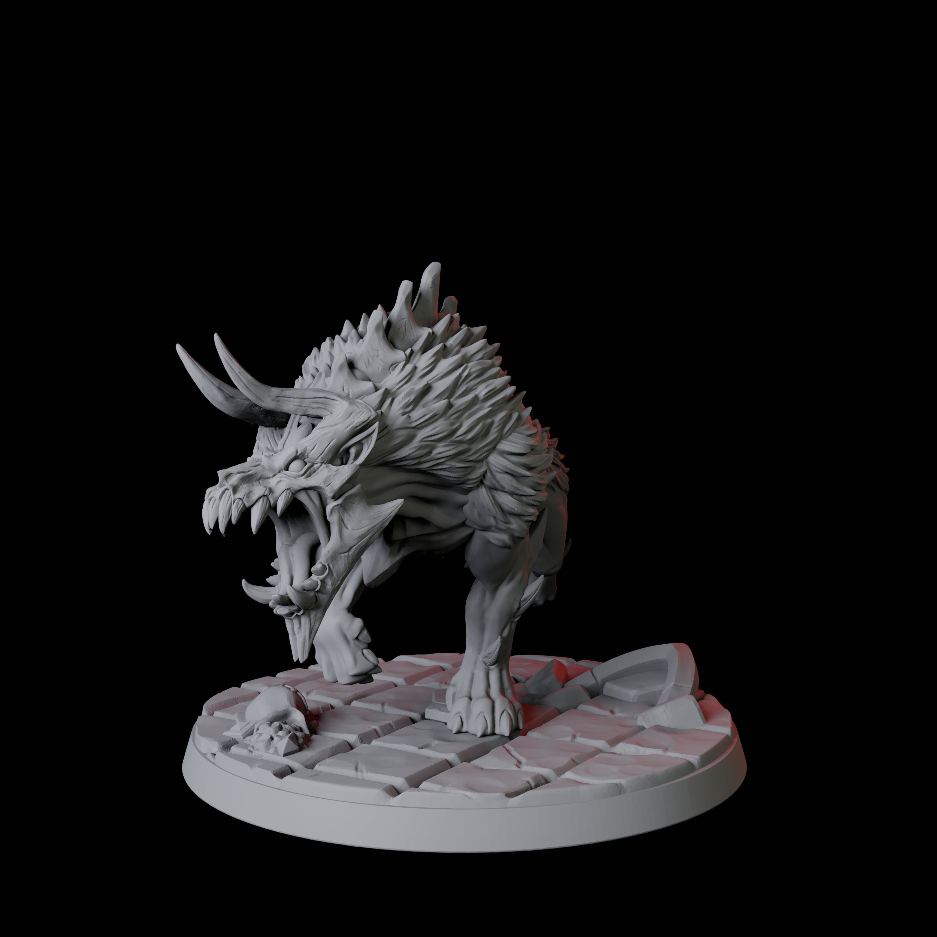 Four Smoking Hell Hounds Miniature for Dungeons and Dragons, Pathfinder or other TTRPGs