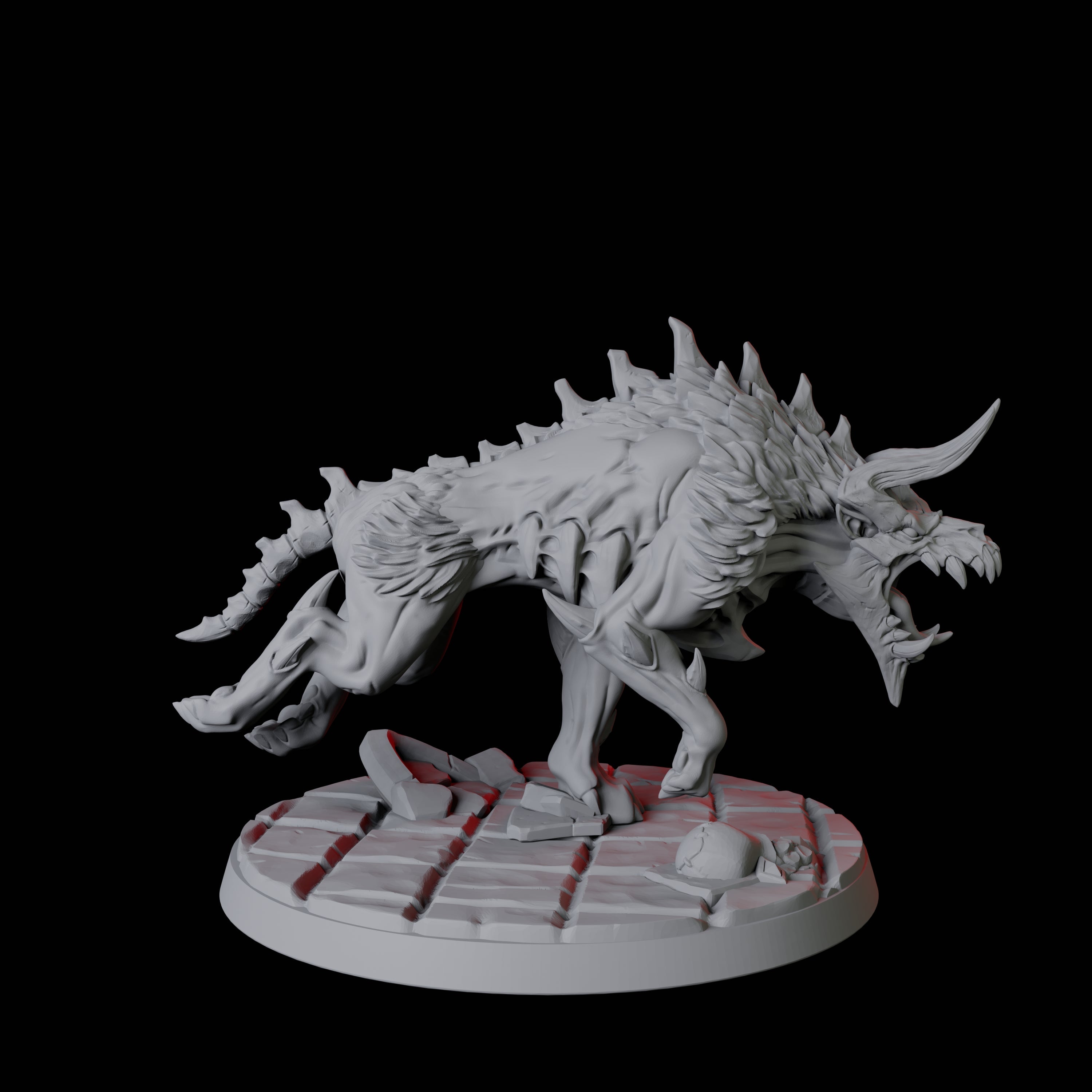 Four Smoking Hell Hounds Miniature for Dungeons and Dragons, Pathfinder or other TTRPGs