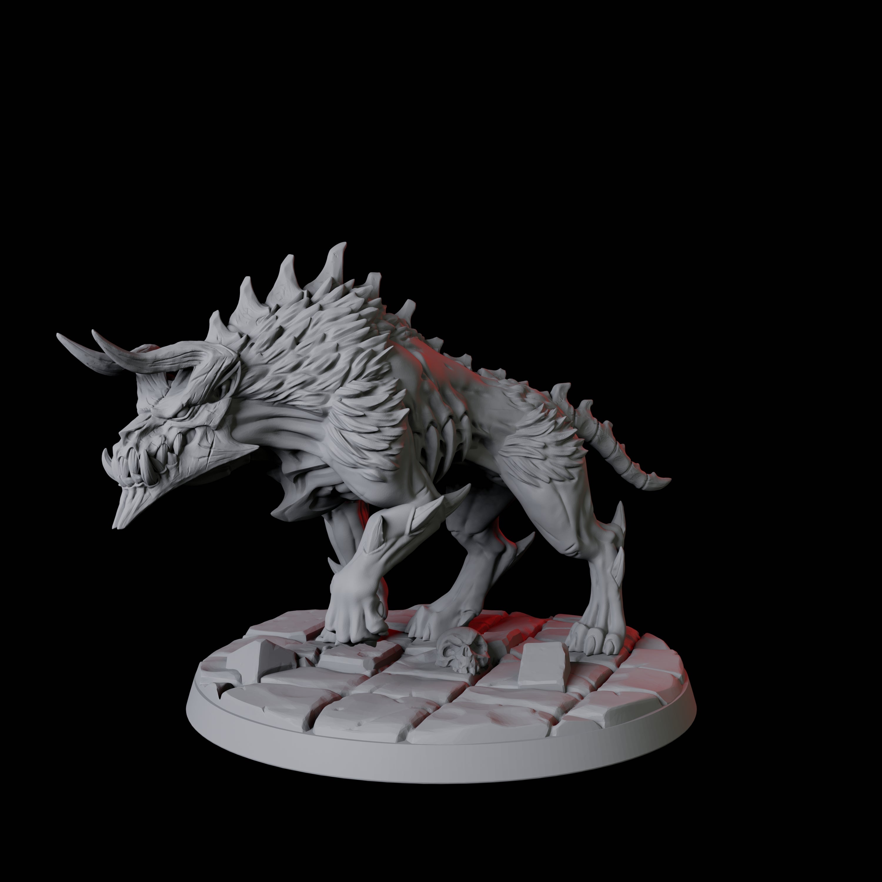 Four Smoking Hell Hounds Miniature for Dungeons and Dragons, Pathfinder or other TTRPGs