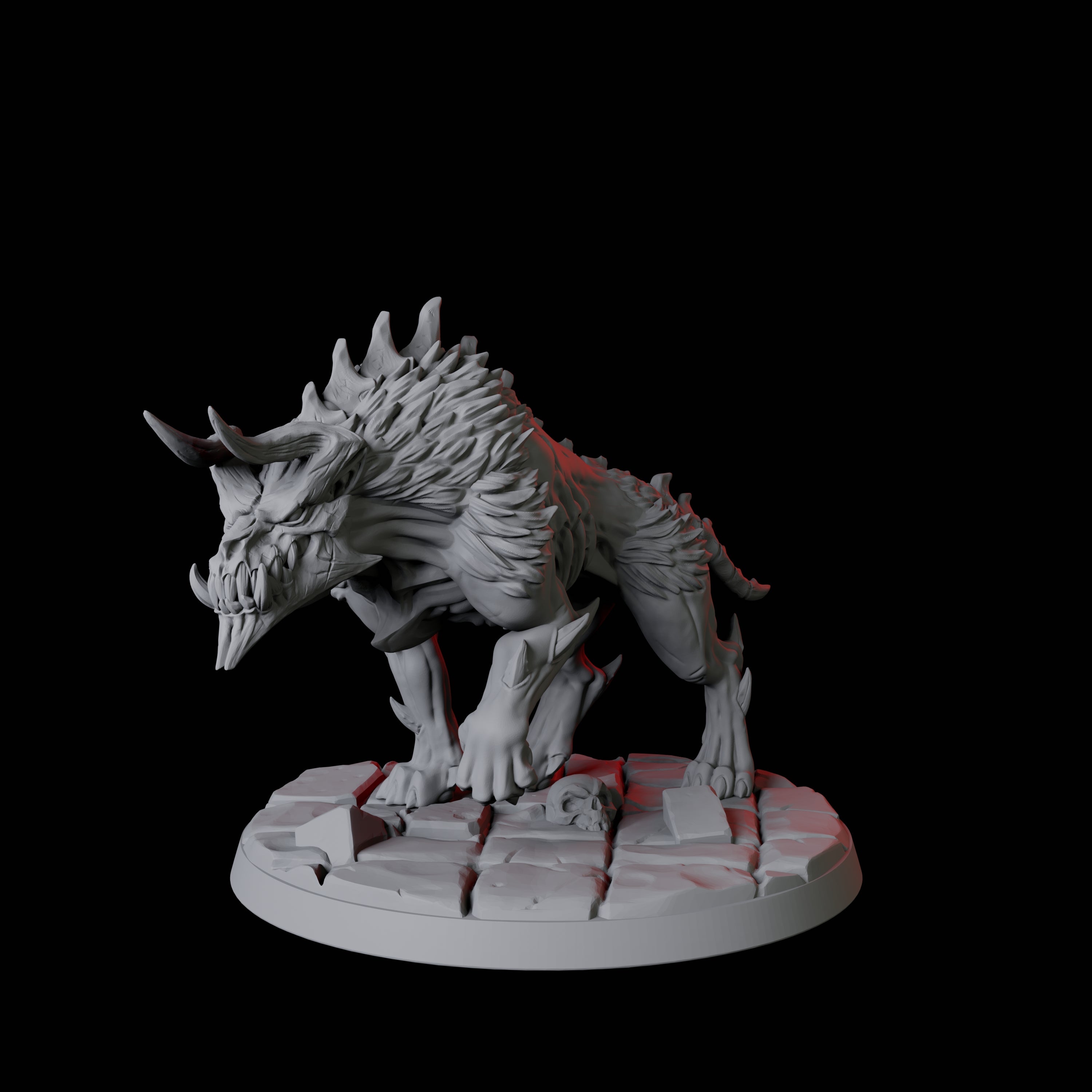 Four Smoking Hell Hounds Miniature for Dungeons and Dragons, Pathfinder or other TTRPGs