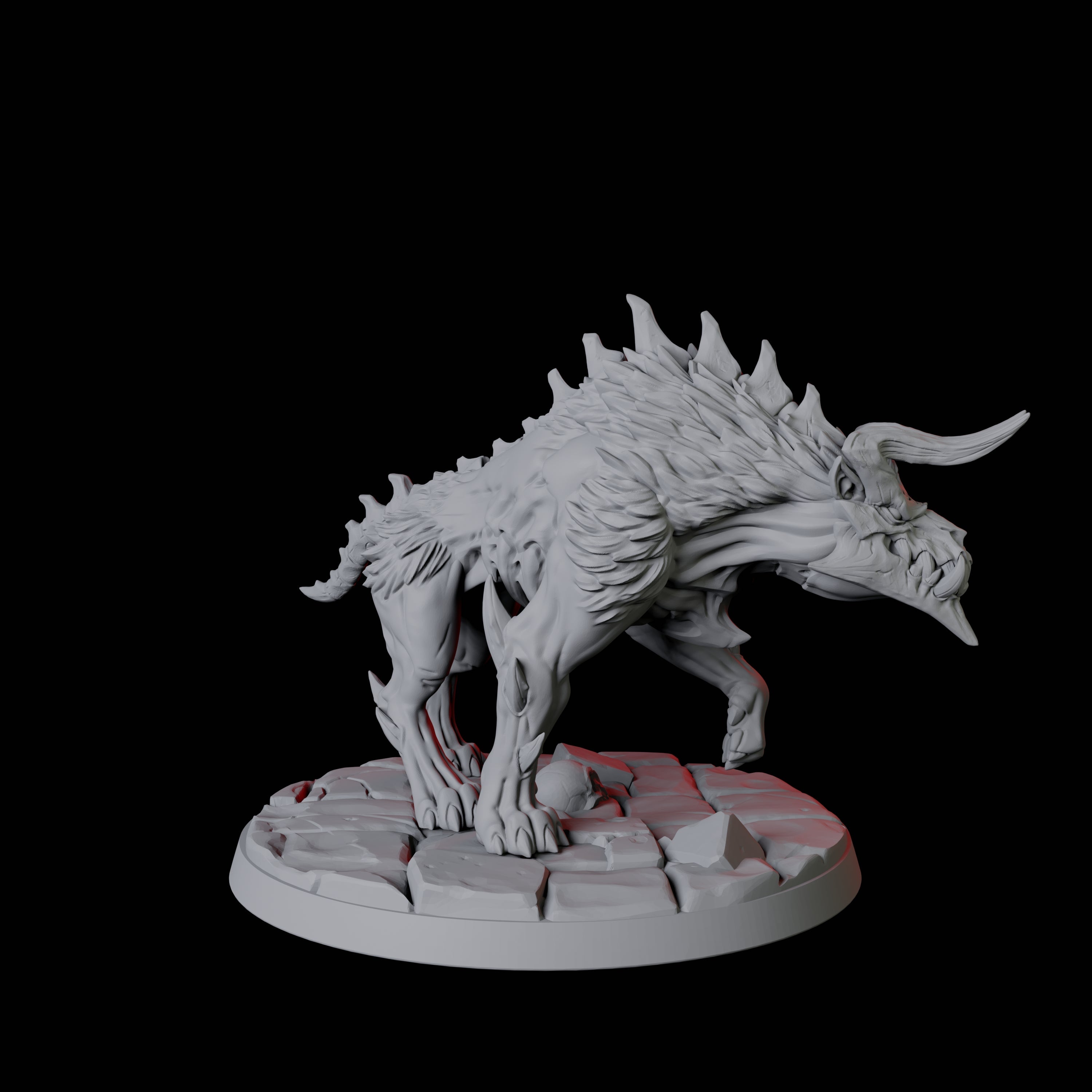 Four Smoking Hell Hounds Miniature for Dungeons and Dragons, Pathfinder or other TTRPGs