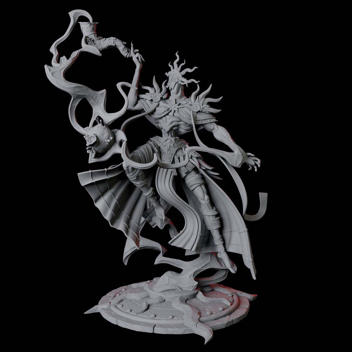 Four Sparking Celestial Mages Miniature for Dungeons and Dragons, Pathfinder or other TTRPGs